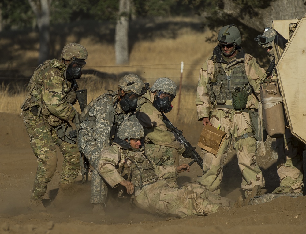 Combat engineers breach through enemy territory to gain ground