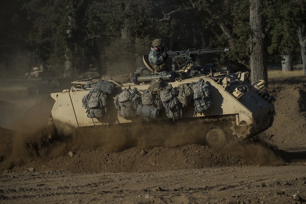 Combat engineers breach through enemy territory to gain ground