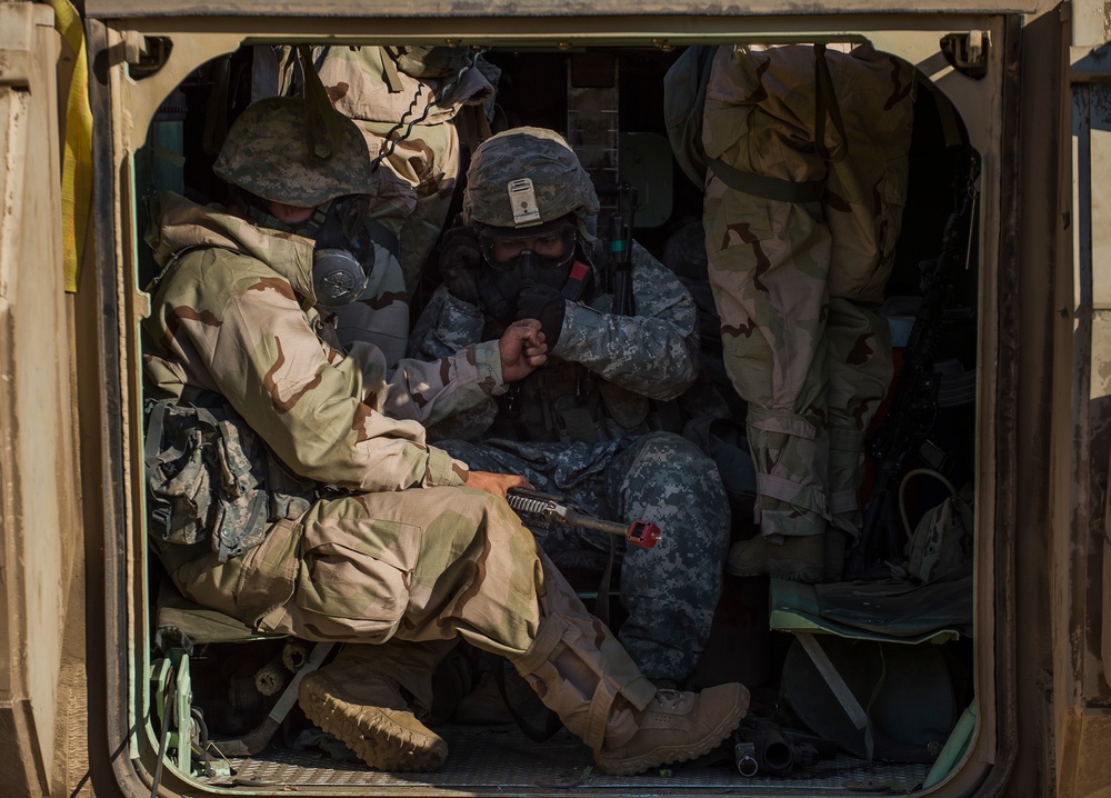 Combat engineers breach through enemy territory to gain ground