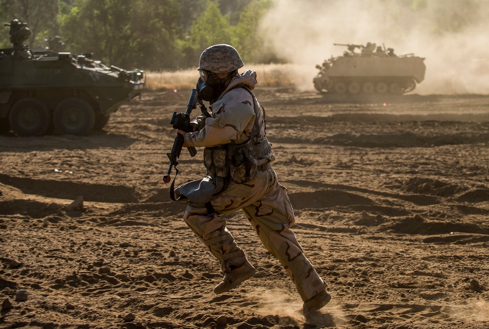 Combat engineers breach through enemy territory to gain ground