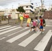 Marines volunteer as crossing guards for local elementary school in Chatan Town