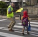 Marines volunteer as crossing guards for local elementary school in Chatan Town