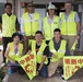 Marines volunteer as crossing guards for local elementary school in Chatan Town