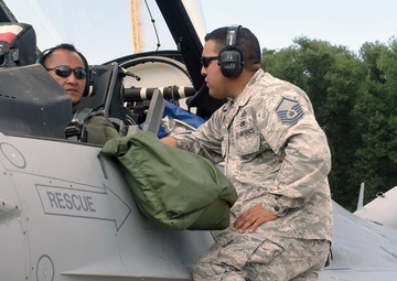Gunfighters participate in Sky Avenger 2018