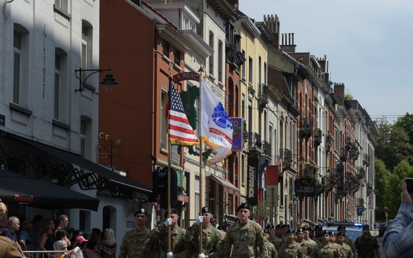 USAREUR Soldiers march in Belgian National Day Parade