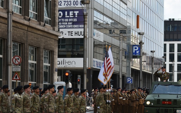 USAREUR Soldiers march in Belgian National Day Parade