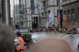 USAREUR Soldiers march in Belgian National Day Parade