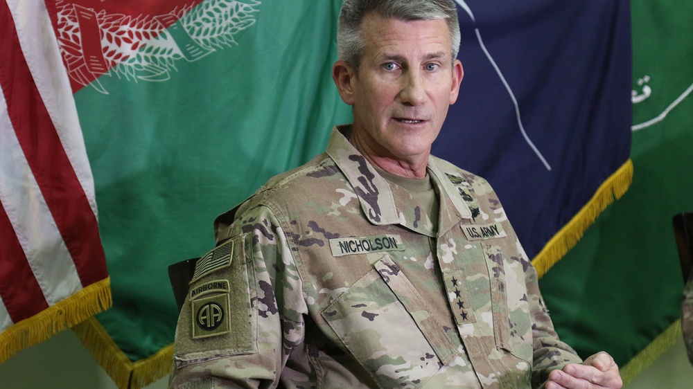 Nicholson, Votel press conference in Kabul