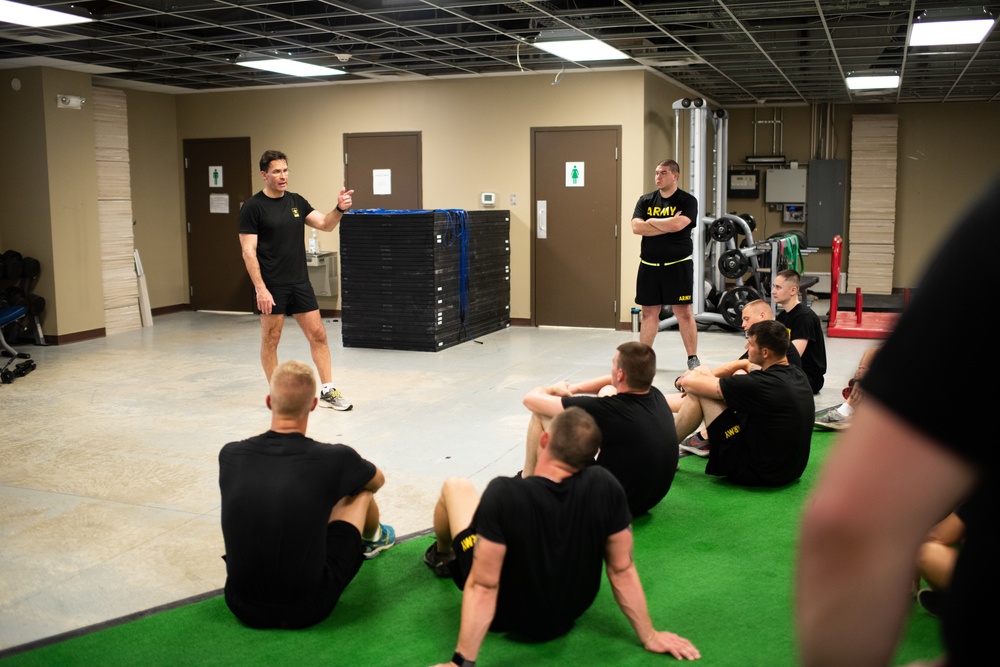 Secretary of the Army conducts Physical Fitness with Indiana National Guard LifeFit Program