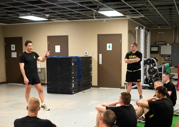Secretary of the Army conducts Physical Fitness with Indiana National Guard LifeFit Program