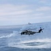 Helicopter Mine Countermeasure Squadron 14 hovering in Southern California during pouncer operations