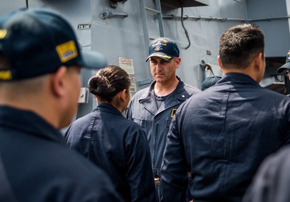 USS Dewey Uniform Inspection