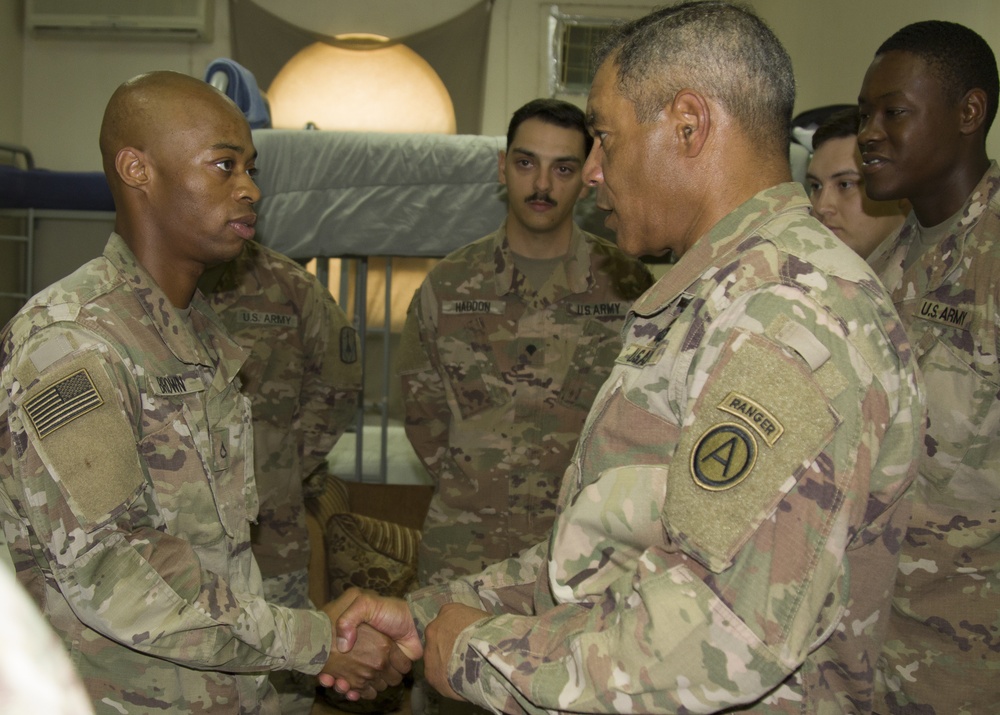 U.S Army Lt. Gen. Michael X. Garrett, U.S. Army Central commanding general visits 3rd Battalion, 2nd Air Defense Artillery Regiment