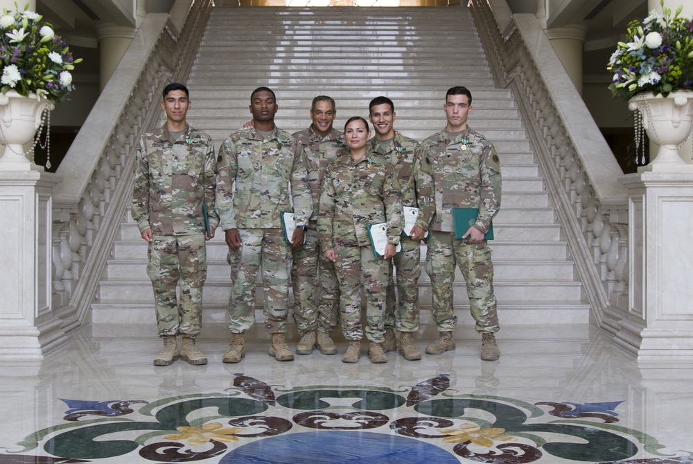 Lt. Gen. Michael X. Garrett, U.S. Army Central commander Presents Awards to his Protective Service Detail