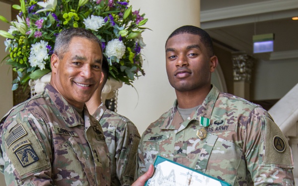 U.S Army Lt. Gen. Michael X. Garrett, U.S. Army Central Commanding General Presents Awards to his Protective Service Detail
