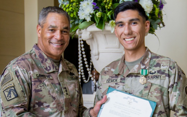 U.S Army Lt. Gen. Michael X. Garrett, U.S. Army Central Commanding General Presents Awards to his Protective Service Detail