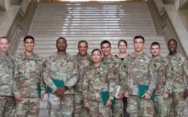 U.S Army Lt. Gen. Michael X. Garrett, U.S. Army Central Commanding General Presents Awards to his Protective Service Detail