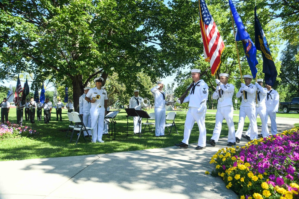 Navy Sailors Participate at Wreath-Laying Ceremony During Fargo-Moorhead Metro Navy Week