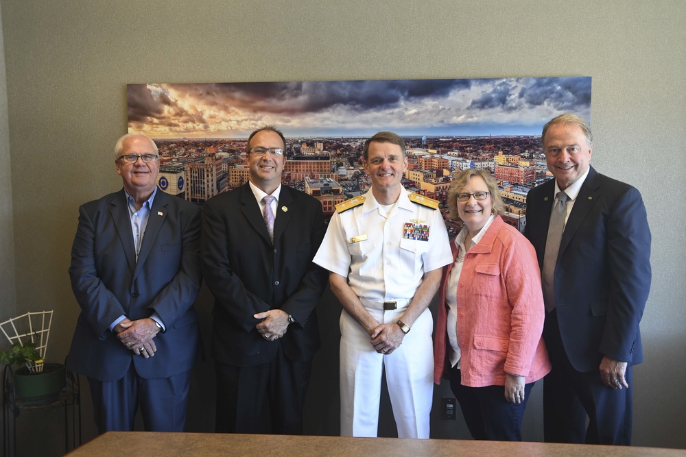 Rear Adm. Price Meets with North Dakota and Minnesota Mayors During Fargo-Moorhead Metro Navy Week