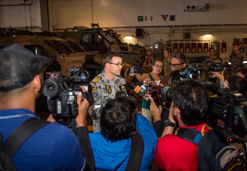 HMAS Adelaide (L01) Hosts Media Day During RIMPAC