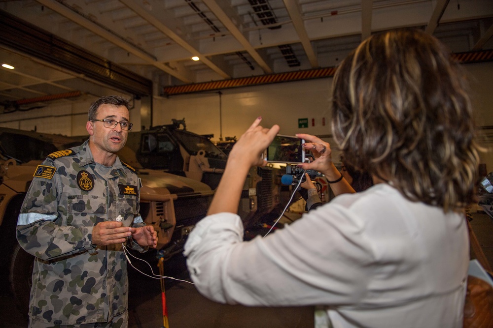 HMAS Adelaide (L01) Hosts Media Day During RIMPAC