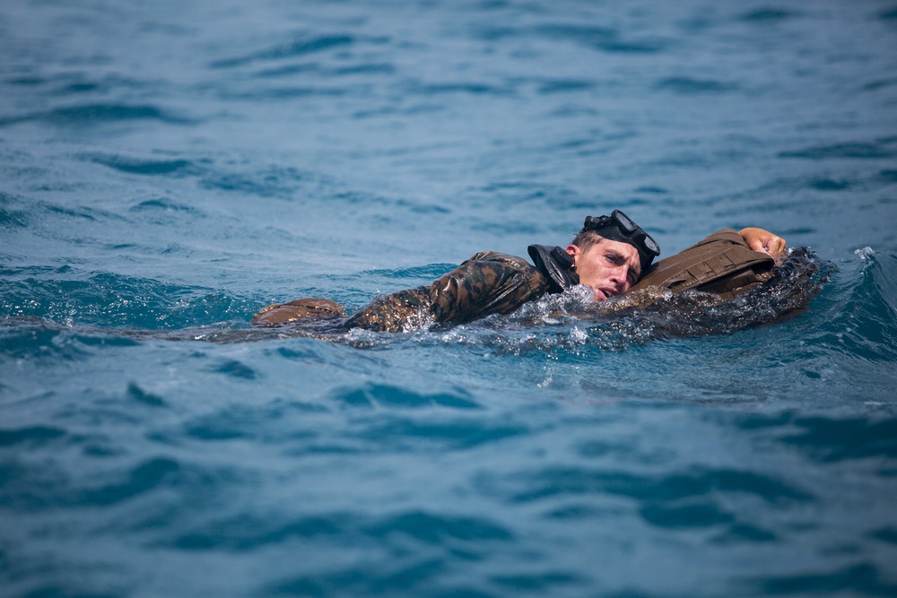 Marines participate in scout swimmers course