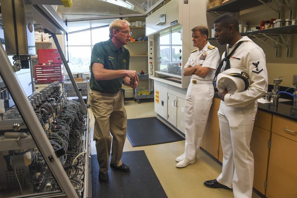 Commander, Naval Information Force Reserve Receives Tour of North Dakota State University's Research and Creative Activity Center