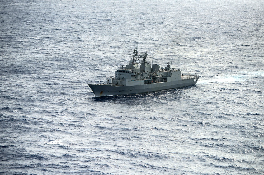 HMNZS Te Mana Underway During RIMPAC 2018