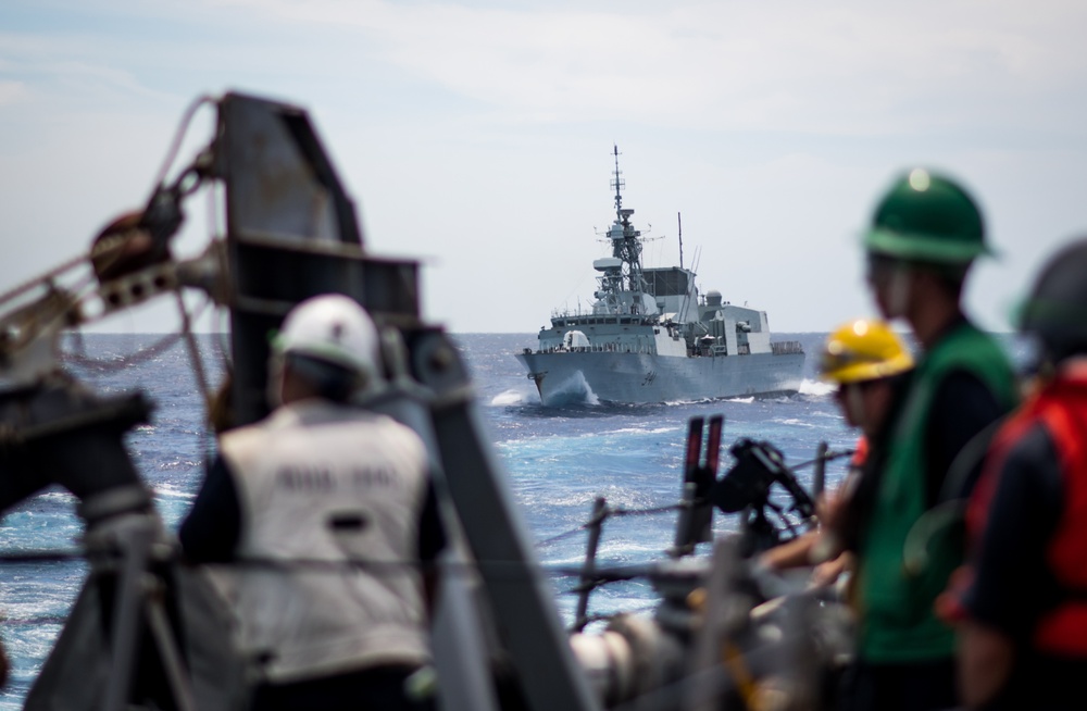 USS Dewey Replenishment-At-Sea with MV Asterix