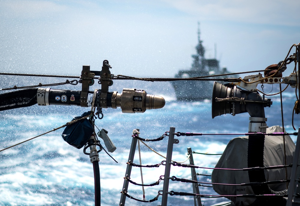 USS Dewey Replenishment-At-Sea with MV Asterix