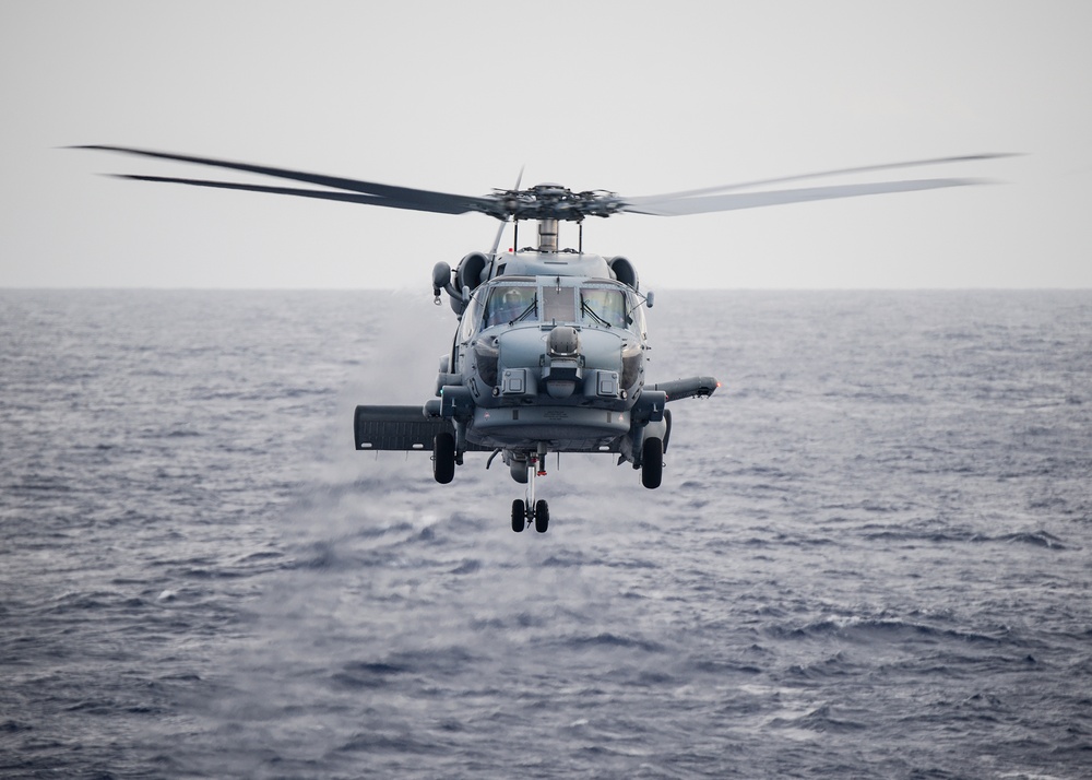 MH 60R  Sea Hawk Conducts Flight Ops