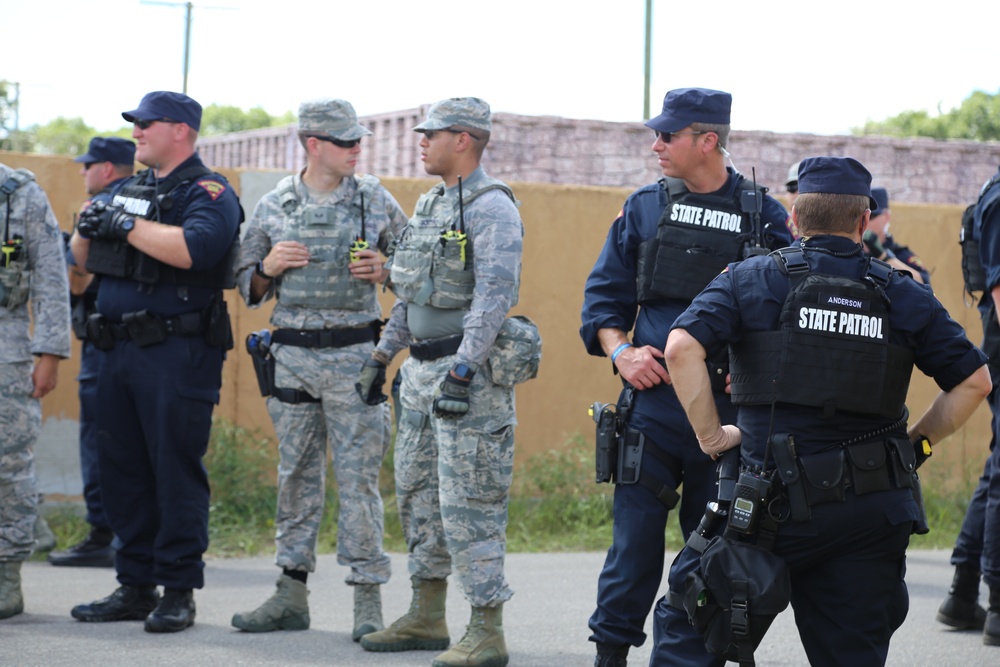 Air Force security forces, Wisconsin State Patrol trooper team up during Patriot North 2018