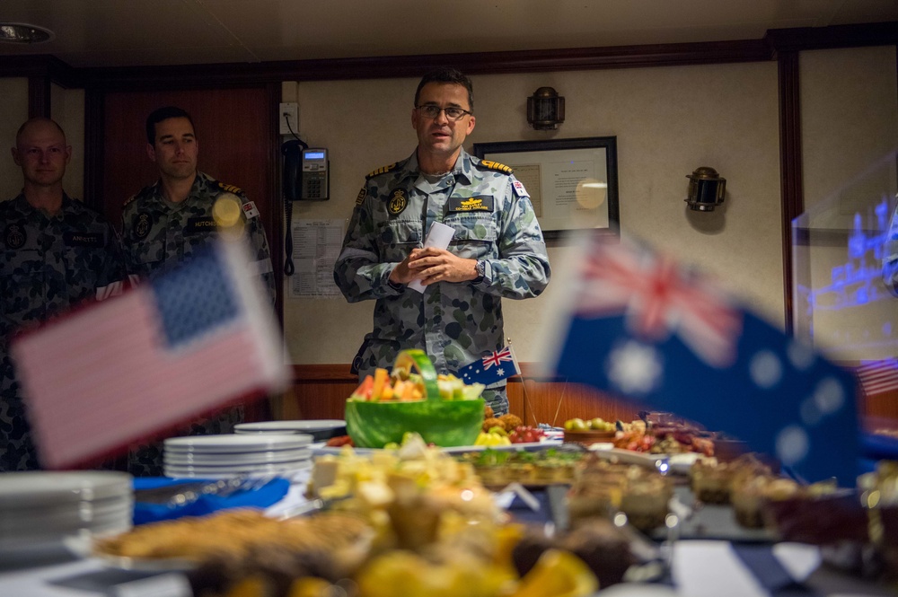 HMAS Adelaide (L01) hosts U.S. Representatives during RIMPAC