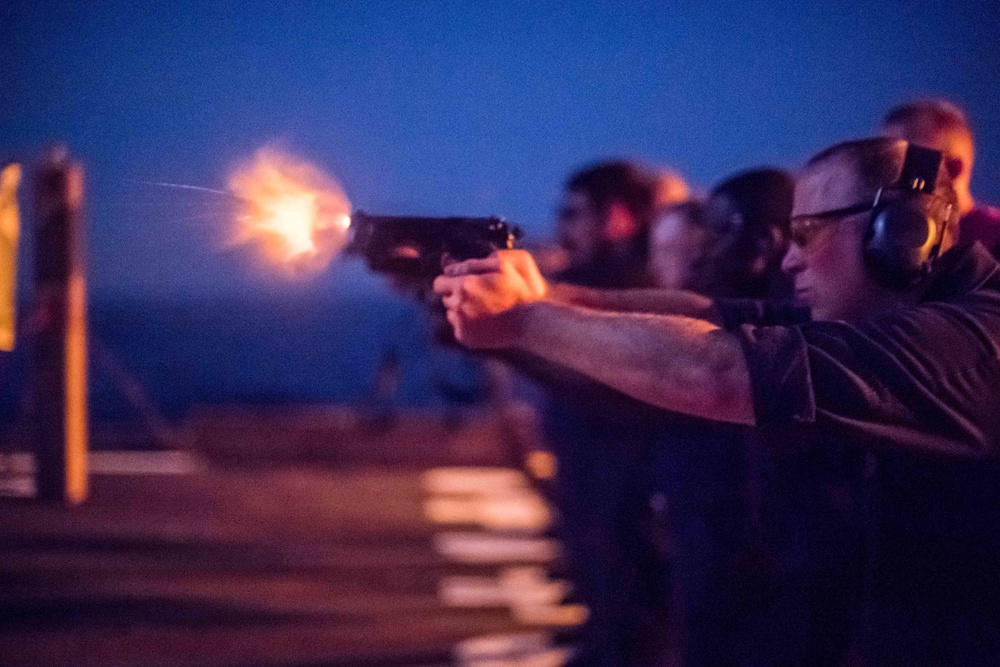 Low-light Gun Shoot on USS Jason Dunham (DDG 109)