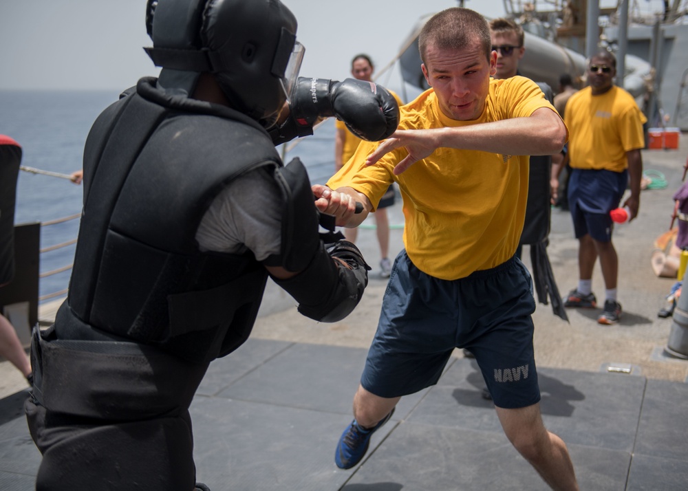 OC spray on USS Jason Dunham (DDG 109)