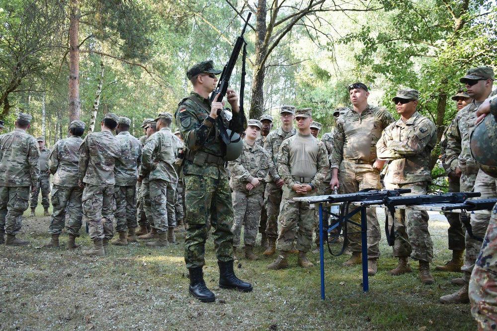 German army reserve weapons training with 18th CSSB