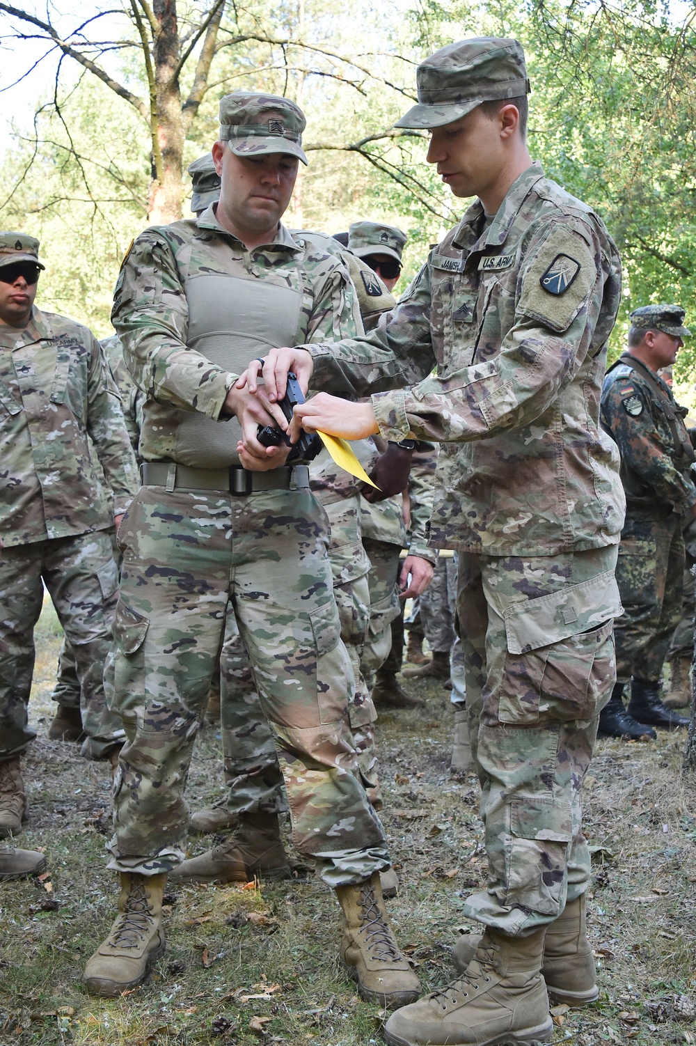 German army reserve weapons training with 18th CSSB