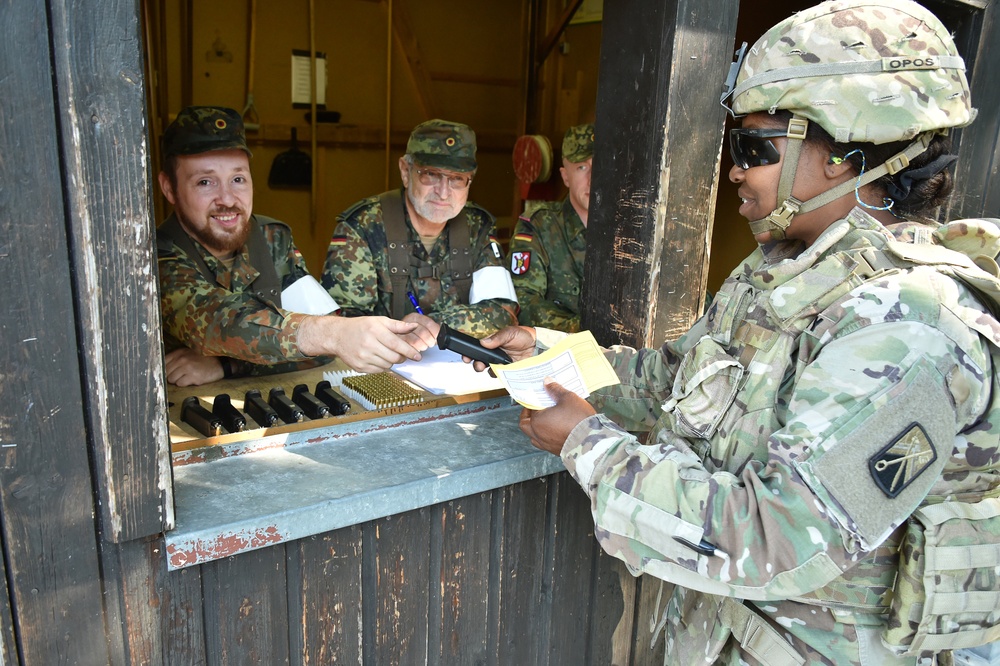 German army reserve weapons training with 18th CSSB