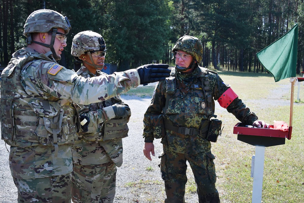 German army reserve weapons training with 18th CSSB