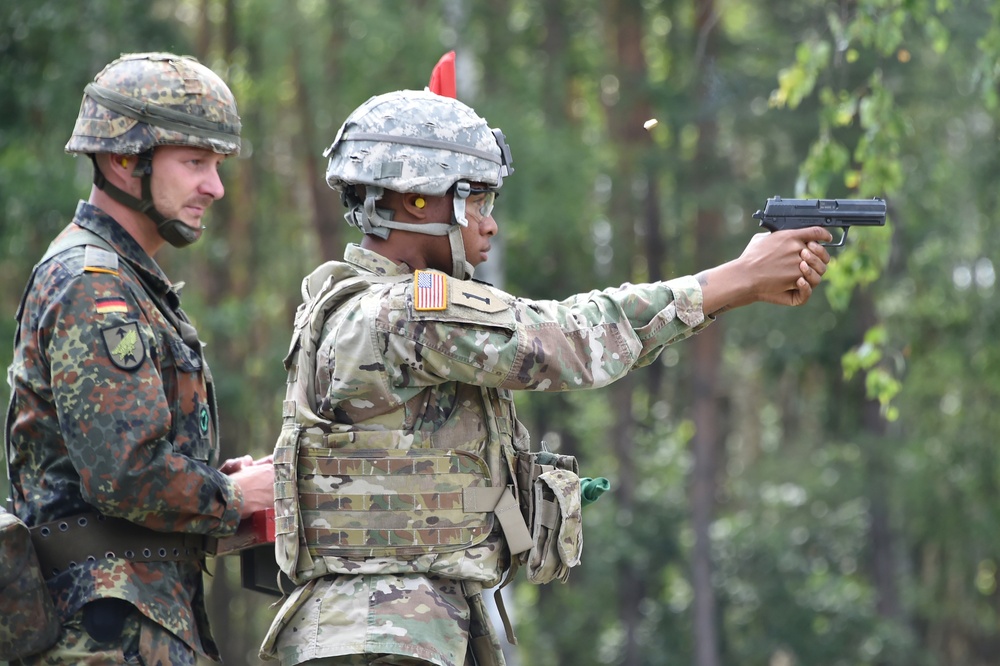 German army reserve weapons training with 18th CSSB