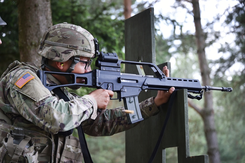 German army reserve weapons training with 18th CSSB