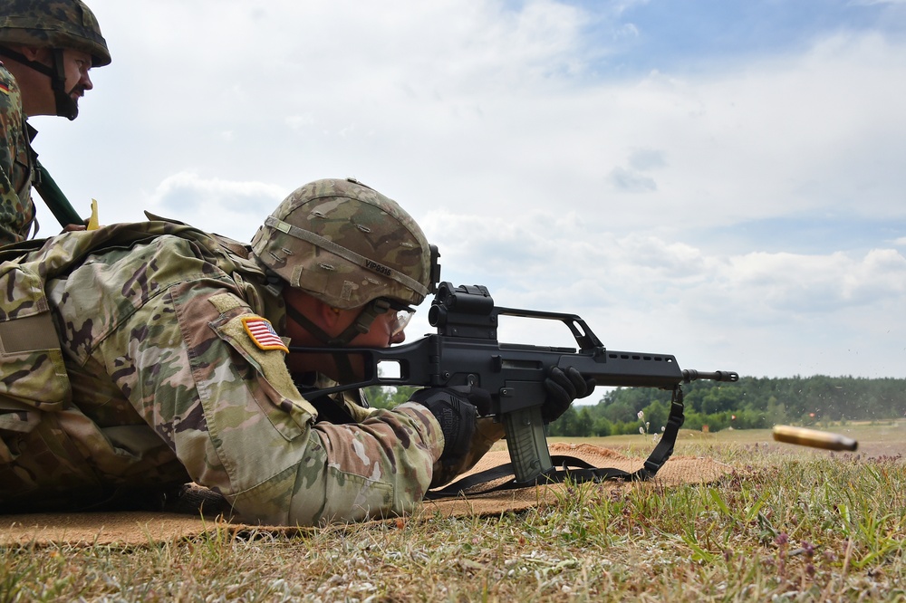 German army reserve weapons training with 18th CSSB