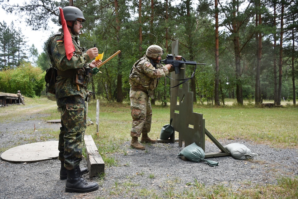 German army reserve weapons training with 18th CSSB