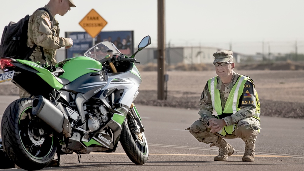 ‘Command Emphasis’: 1st AD G-4, safety hold spot motorcycle inspections