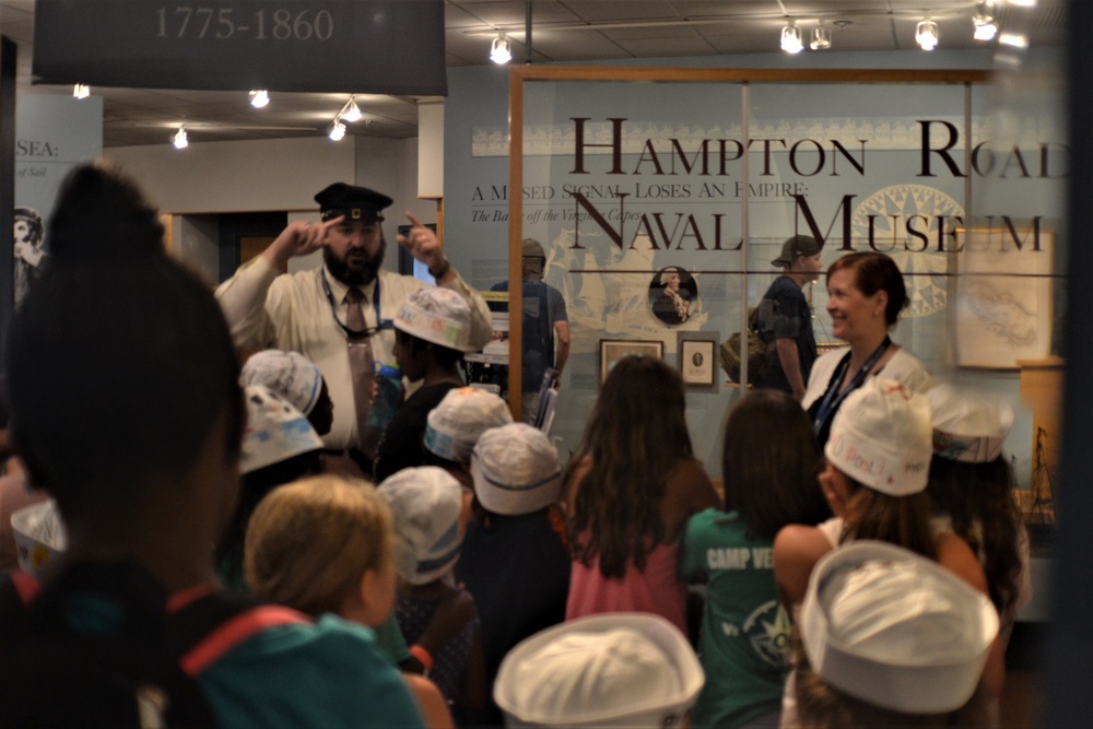 Campers Invade Naval Museum