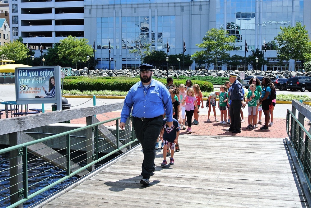 Campers Invade Naval Museum
