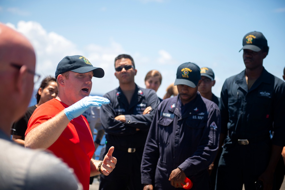 USS Preble (DDG 88) conducts routine operations at sea.