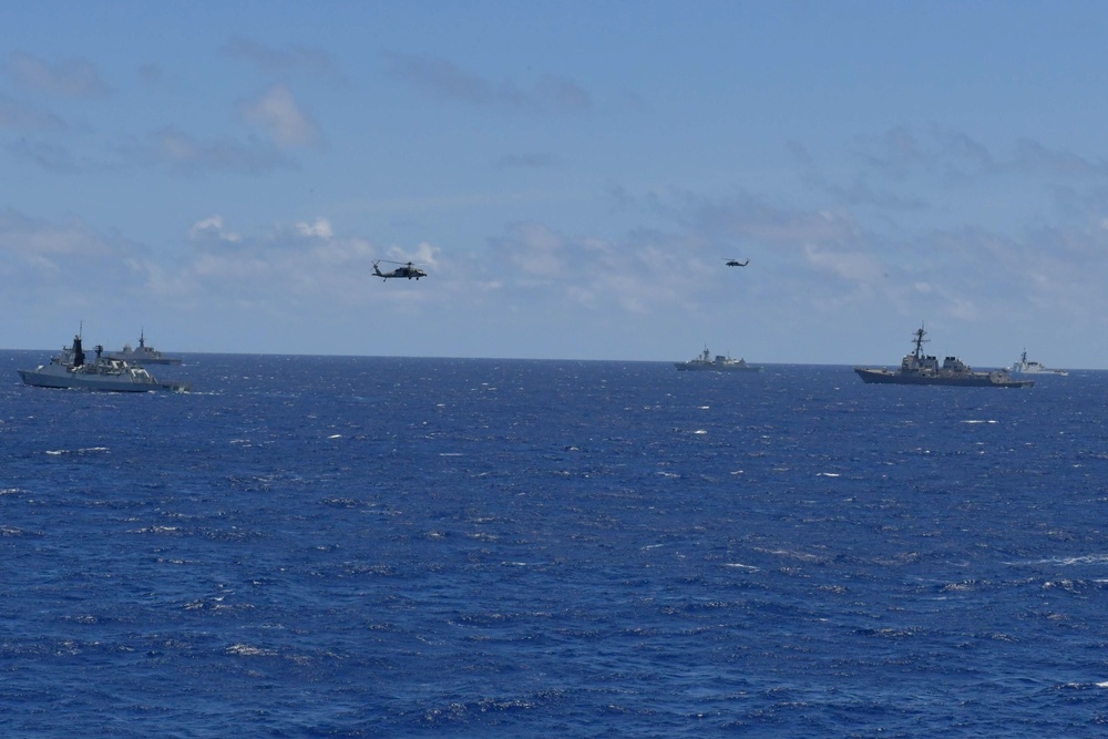 USS O’Kane sails with partner nations during RIMPAC