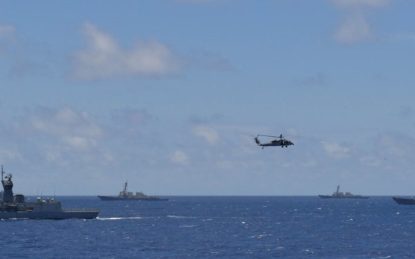 USS O’Kane sails with partner nations during RIMPAC 2018 photo exercise