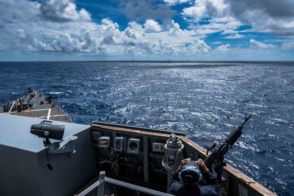 USS O’Kane sails with partner nations during RIMPAC